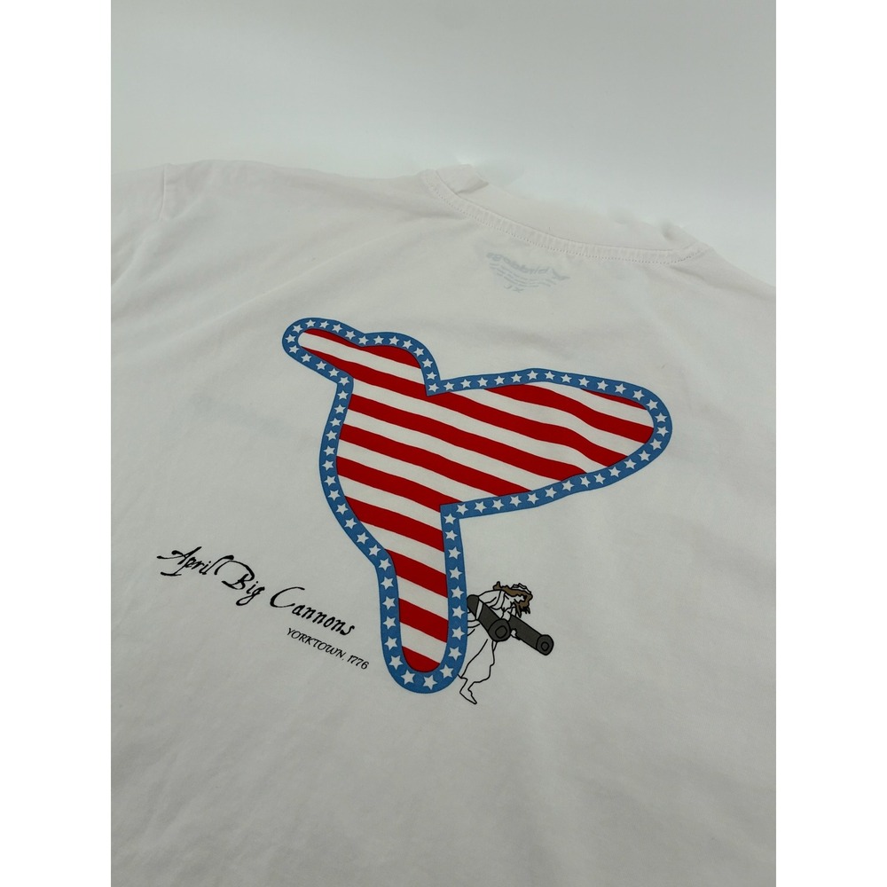 Birddogs‎ Mens XL White April Big Cannons Yorktown 1776 Graphic T-Shirt Cotton